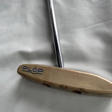 Vintage PLOP 2-Way Brass Blade Putter 33  Center Shafted RH/LH Original Grip