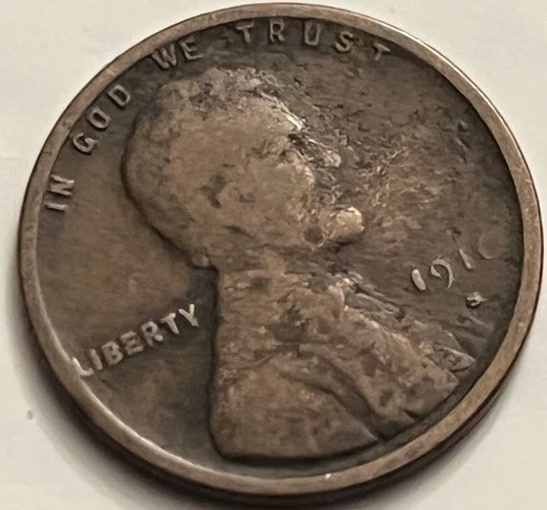 1916-S Lincoln Wheat Cent AG Details San Francisco Mint JC1395