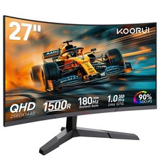 KOORUI 27 Pollici Gaming Monitor Curvo 180Hz QHD 1ms Adaptive Sync HDMI/DP