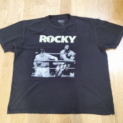 Rocky Movie T-Shirt | 2XL schwarz | Balboa gelb Boxhandschuhe Stallone Tee