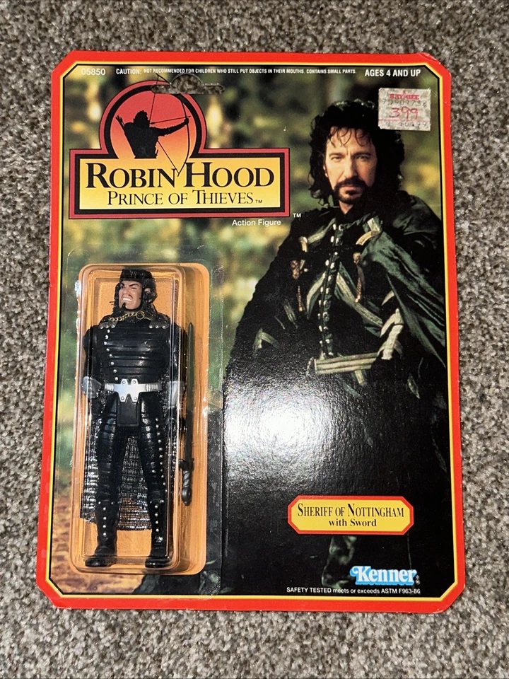 Figura de colección 1991 Robin Hood Príncipe de los Ladrones Sheriff de Nottingham 5 pulgadas nuevo en paquete Foto 3 de 4