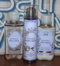 Bath Body Works Lovely Dreamer 3 pc Set Mist, Body Lotion Body Wash New