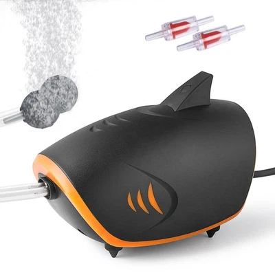 HITOP Powerful Aquarium Air Pump Dual Outlets Aquarium Air Pump for 60-600L Fish Tank