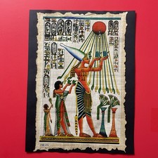 Authentic Egyptian Original Papyrus Handmade Akhenaten's Family 9x12” 