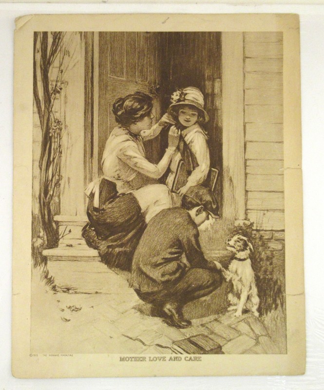 vintage 1912 Mother Love And Care picture