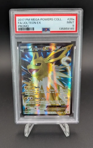 Jolteon EX 2017 Pokemon Mega Powers Collection Full Art Promo #28a PSA 9