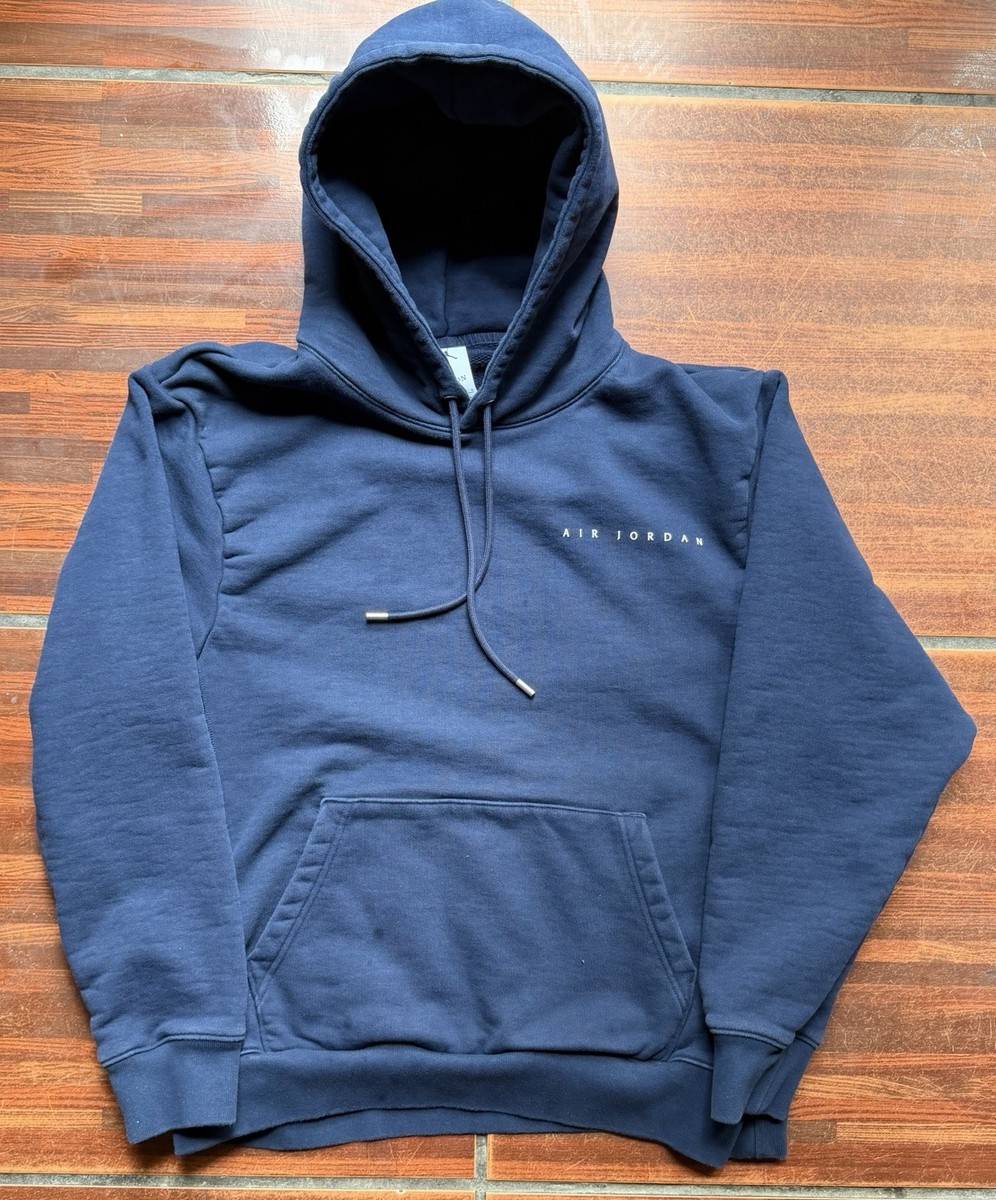 Jordan x Union MJ Fleece Hoodie College Navy/Coconut Milk Large View 2