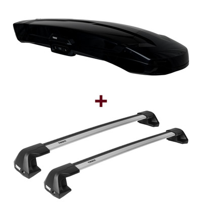 Dachbox Thule Vector Alpine + Dachträger Thule für Seat Leon II 1P1 Relingträger
