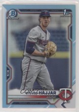 2021 Bowman Draft Chrome Sky Blue Refractor Steven Hajjar #BDC-161 3d5