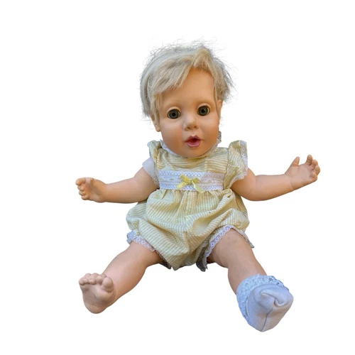 Vintage 80’s Hasbro Real Baby J Turner Weighted Baby Doll Crinkle Diaper