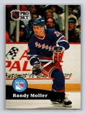 1991-92 Pro Set French - Randy Moller #163 New York Rangers Hockey Card