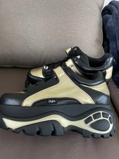 Buffalo classics 1339 2.0 schwarz gold nappa Gr. 41 - PLATEAUSCHUHE - neu