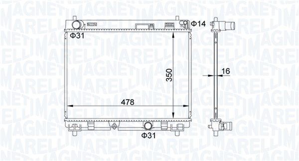 Magneti Marelli 350213208200 KüHler, MotorküHlung FüR Toyota-image