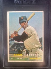 1957 Topps Baseball # 377 Andre Rodgers (RC)  NM to NM-MT Nice Card!!