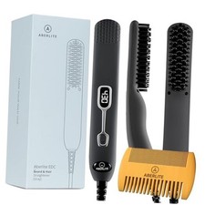 EDC - Premium Beard Straightener Brush - Professional Heated Gray