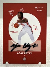 2024-25 ONIT Ohio State - on card AUTO #S-1 Ajae Petty 54/80 - Dallas Wings