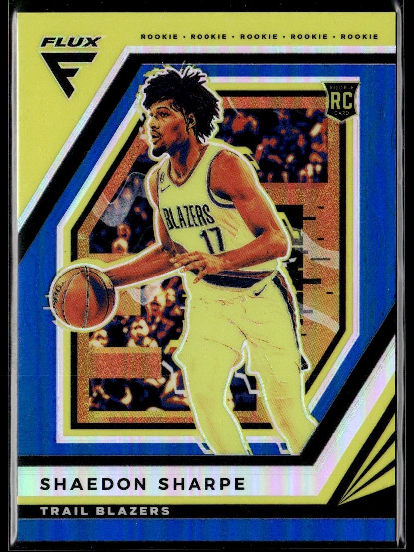 2022-23 Panini Blue Flux Shaedon Sharpe RC 07/99 Portland Trail Blazers #207