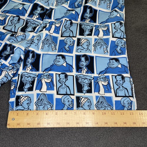 Vintage Y2K Platinum Fubu Fat Albert All Over Print Blue Check Swim Shorts L - Imagen 16 de 18