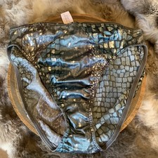 Vintage Y2K New Victoria’s Secret Blue Gray Silver Foil Second Skin Panties XL