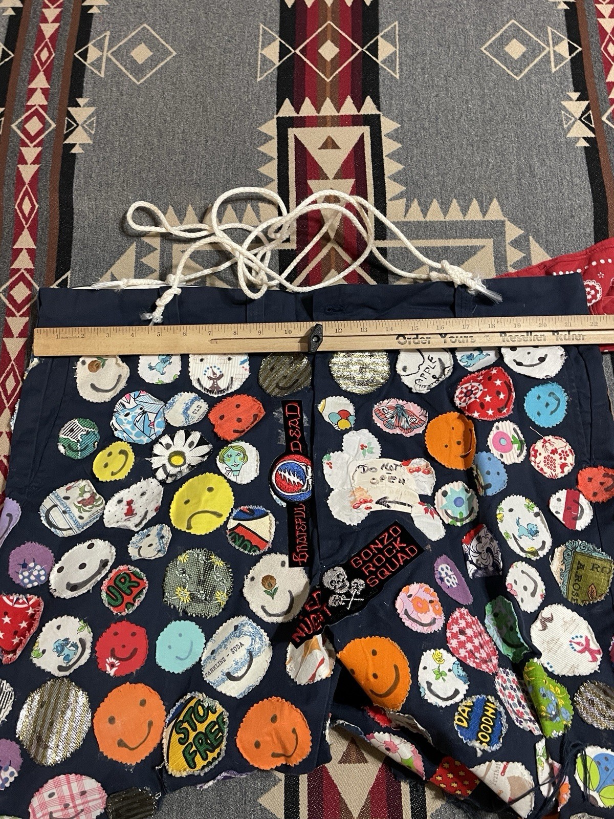 Vintage Key Imperial Patchwork Smiley Festival Pa… - image 9