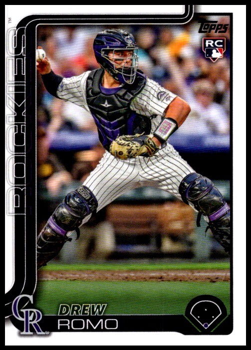 2025 Drew Romo Rookie Topps Series One Baseball RC #296 Colorado Rockies