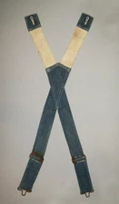 Old Antique Vtg Ca 1930s Original Big Smith Denim Suspenders Very Scarce
