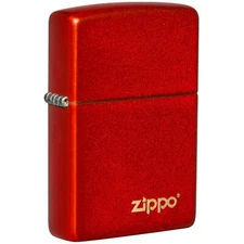 Zippo Windproof Pocket Lighter Classic Metallic Red with Zippo Logo 49475ZL