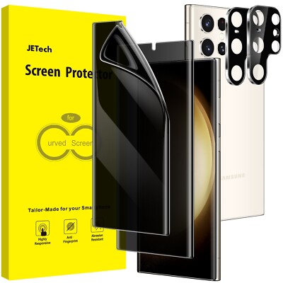 JETech Privacy Screen Protector for Samsung Galaxy S23 Ultra 5G 6.8-Inch, 2 Pack
