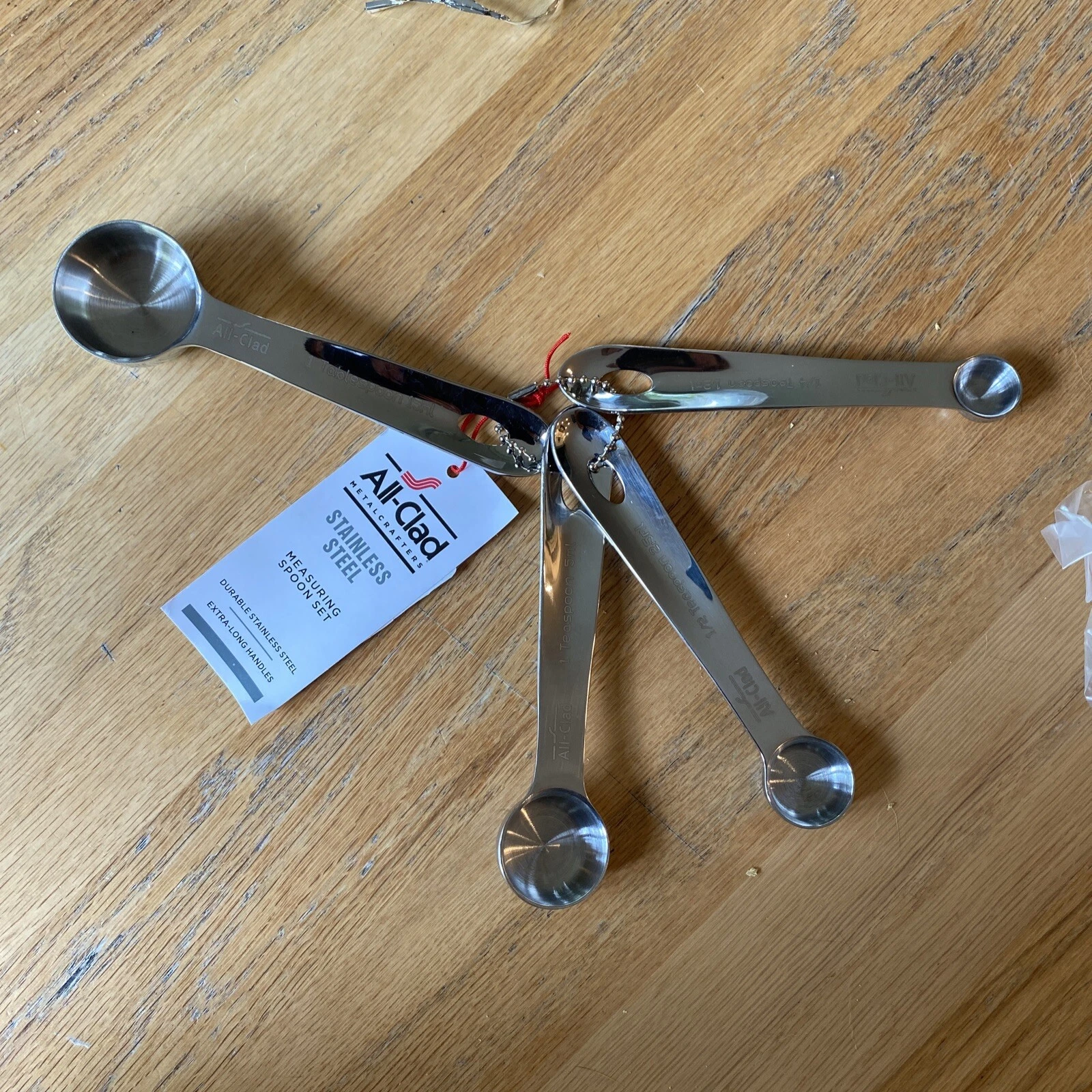 All-Clad Stainless Steel Measuring Spoon Set, 4-Piece, Silver
Opens in a new window or tab