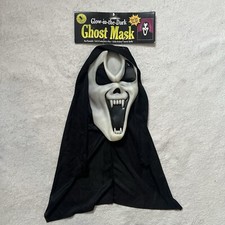 Vintage NOS Easter Unlimited Fun World Scream GhostFace Vampire Fangs Glow Mask