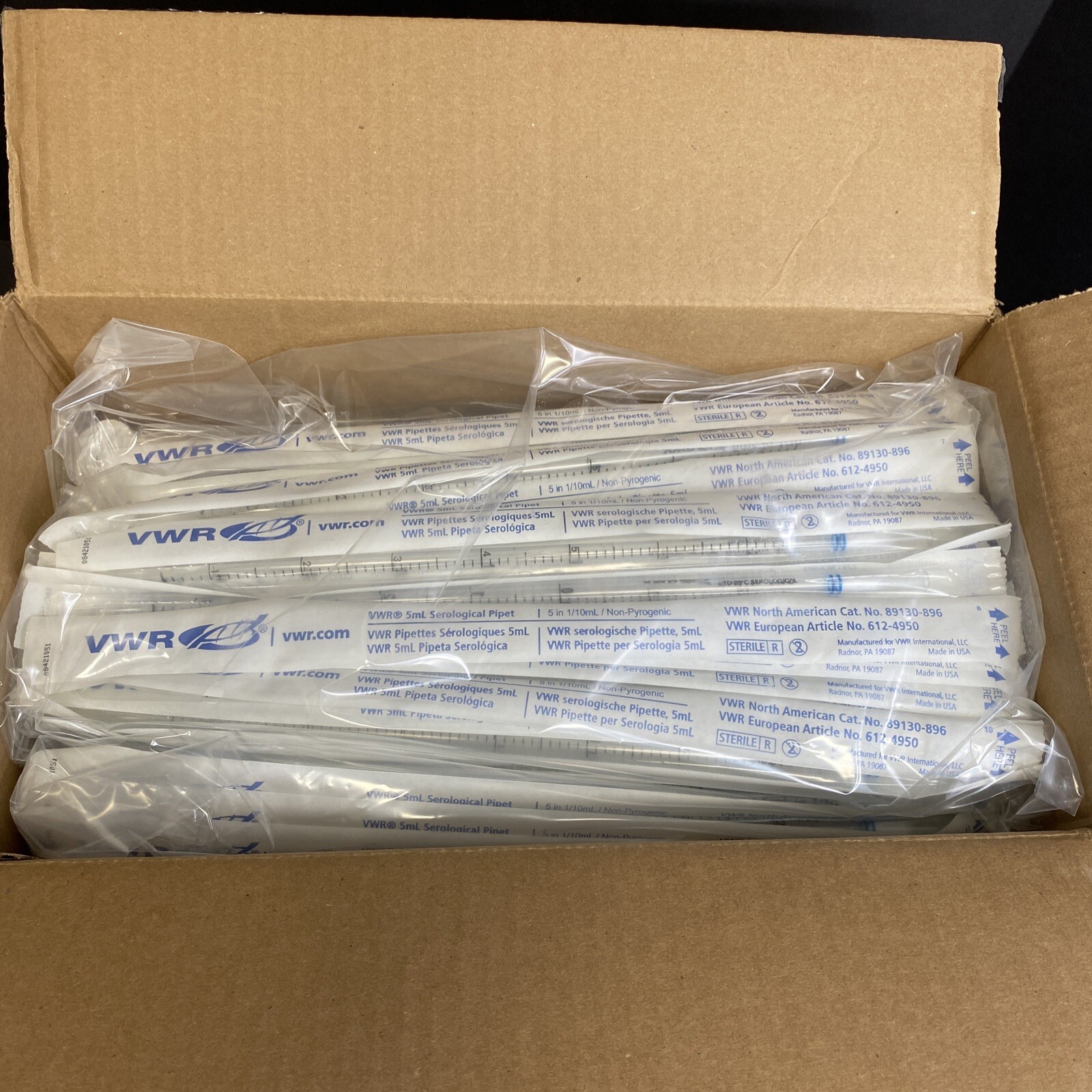 VWR Serological Pipette 5 ml Polystyrene Total of 350 Pipets eBay