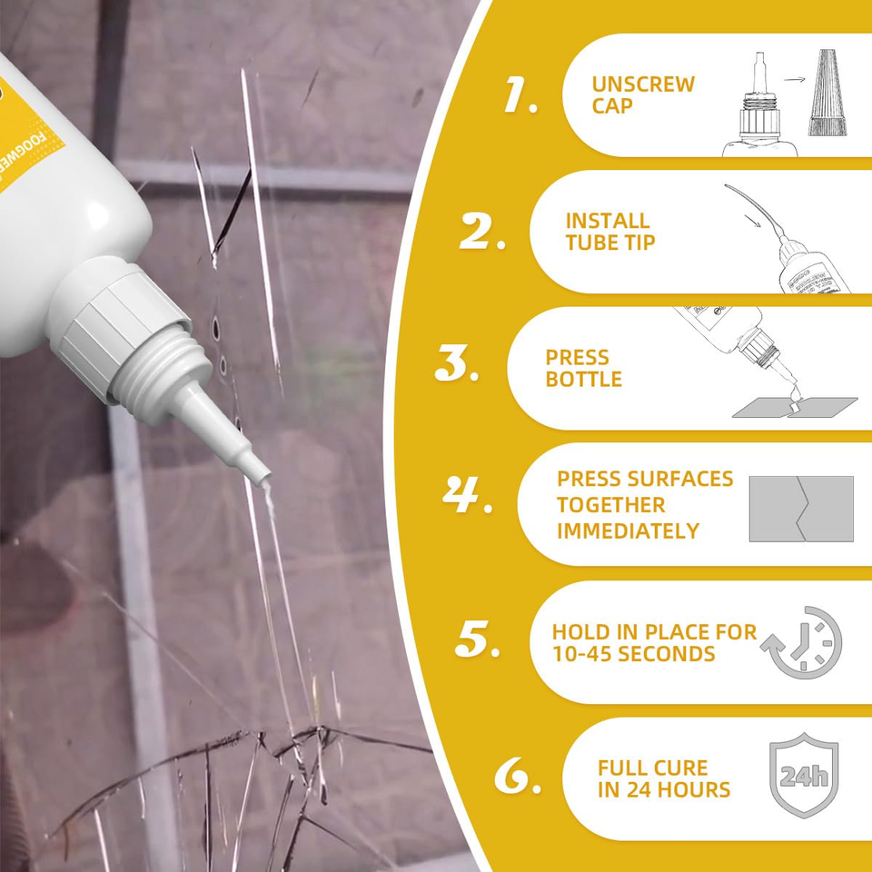 Glass Glue Oily Glue, 30G Glass to Glass Glue, Strong Bond, Instant