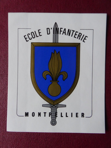 Autocollant Sticker Vitrophanie Blason Armée De Terre - Décalque Pare-brise Voiture - Taille 10x7,5 Cm, Fabriqué En France