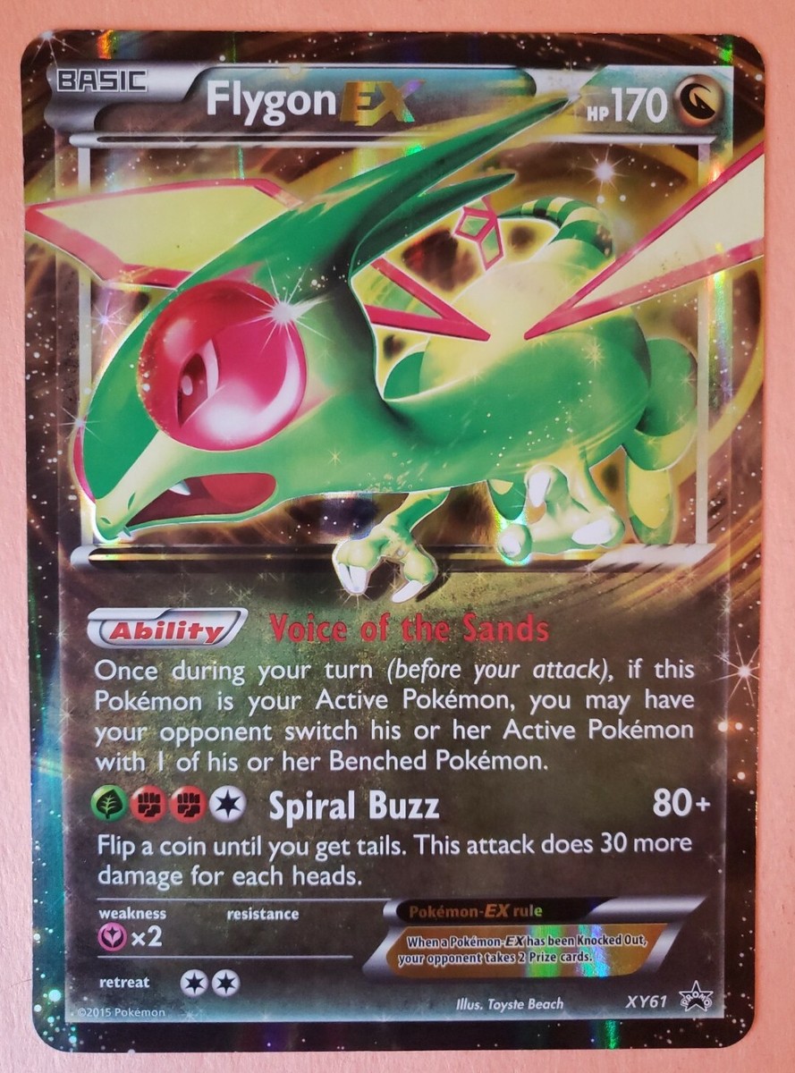 FLYGON EX ~ XY61 ~ JUMBO/OVERSIZED BLACK STAR PROMO POKEMON CARD