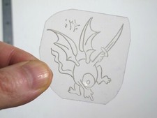 vtg 1960s 70s Tattoo acetate stencil Pop Culture Rick Griffin eyeball v4 MX