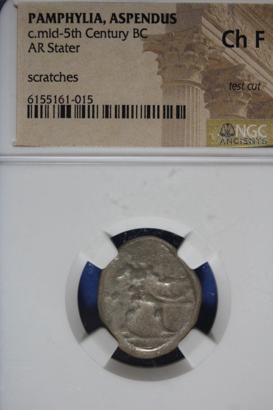 PAMPHYLIA, ASPENDUS c.mid-5th Century BC AR STATER CH F SCRATCHES #B50305
