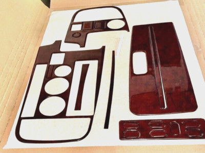 SAAB 900 FIT 1987 - 1994 CONVERTIBLE PLASTIC CHERRY BURL WOOD SET DASH TRIM  KIT