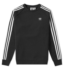 three stripe crew neck sweat by adidas