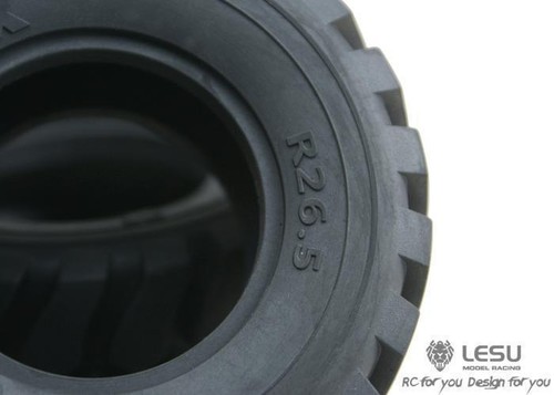 1/15 Scale LESU RC Loader Car 110MM Diameter 45MM Height Wheel Rubber Tyres - Picture 3 of 6