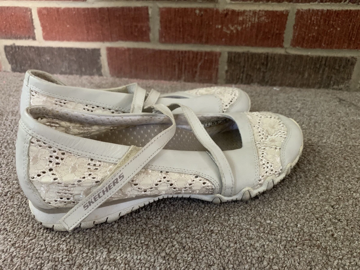 Skechers white sales mary janes
