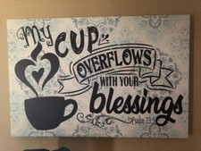 Framed Premium Canvas Wall Art For Kitchen or Coffee Bar 24 x 36 - READY TO HANG