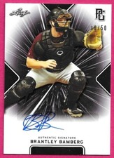 2021 Leaf Perfect Game National Baseball BRANTLEY BAMBERG Black Autograph 16/50
