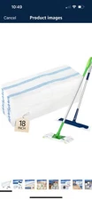 30-18 inch Disposable Microfiber Mop Pads Compatible with Swiffer Sweeper Blue