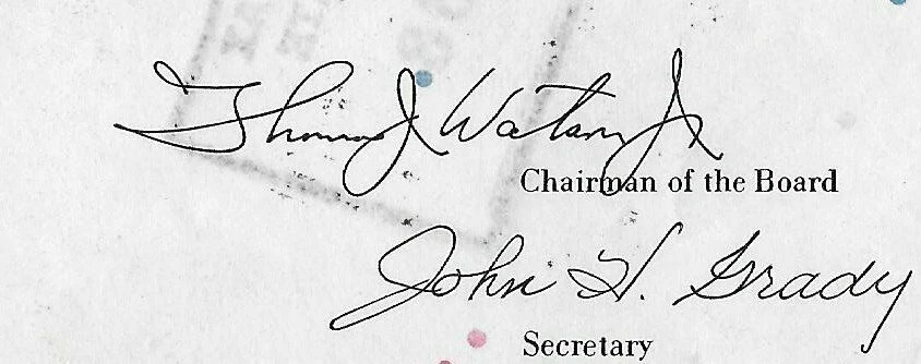 ALLE ORIGINI DI IBM  VERA AZIONE   FONDATORI A  FIRMA   Thomas J. Watson  jr -6 - Immagine 3 di 4