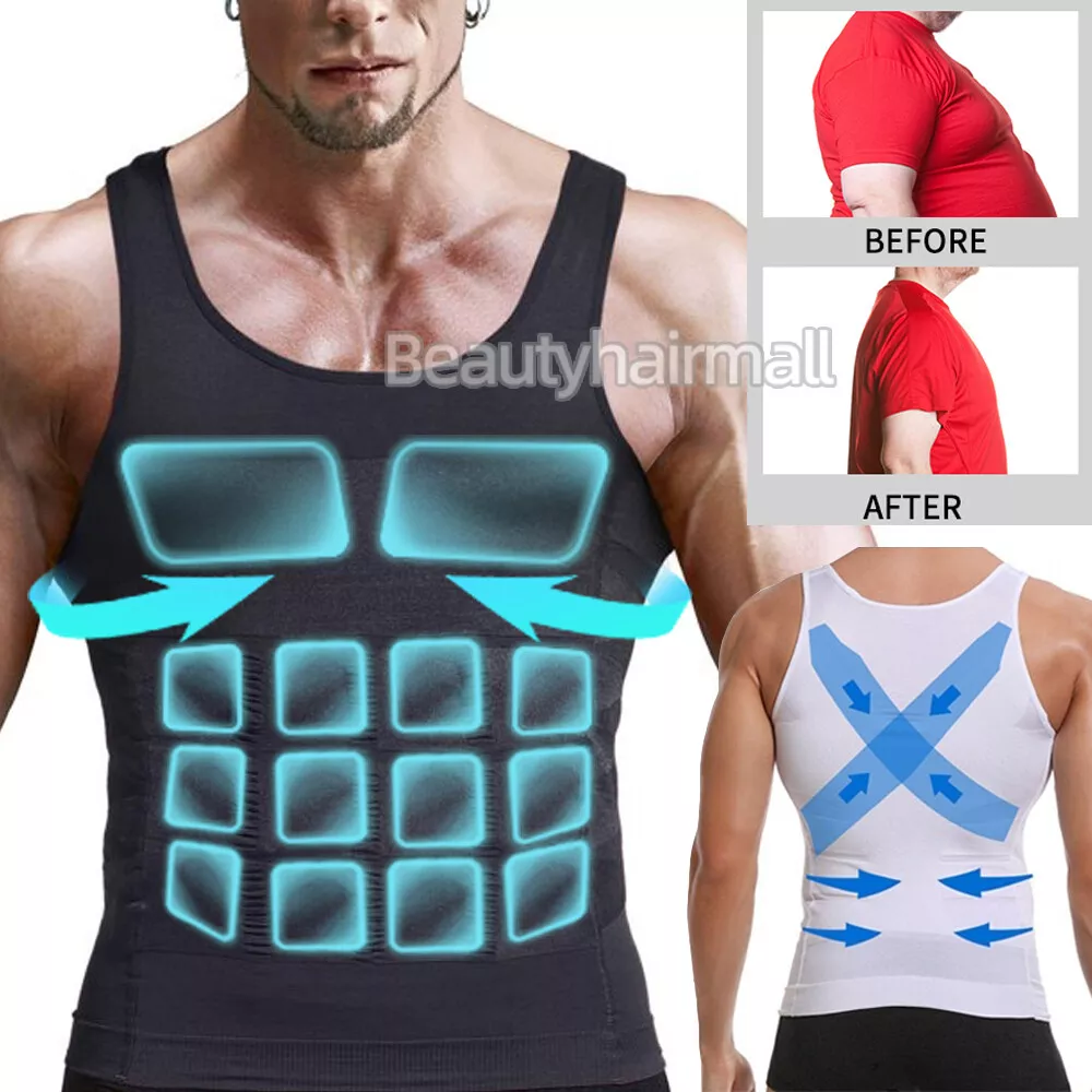 Men Gynecomastia Compression Shirt Waist Trainer Slimming