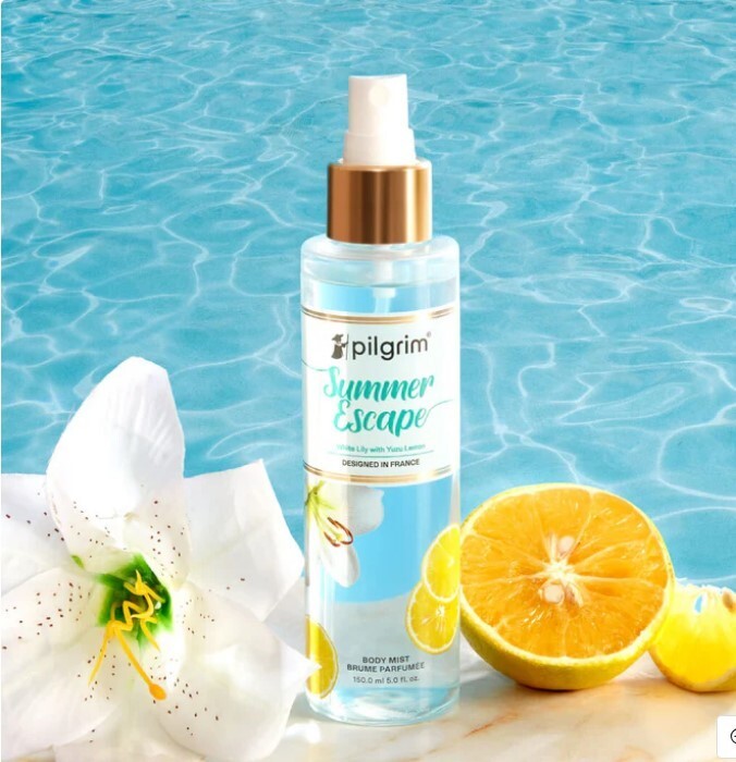 Pligrim Body Mist Summer Escape White Lily with Yuzu Lemon Spray
