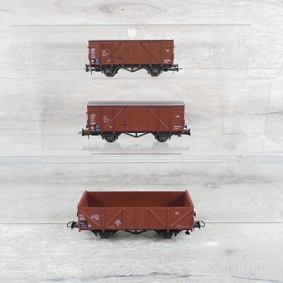 ROCO - H0 - DB - 3-tlg. Konvolut ged. Güterwagen Niederbordwagen- #AO79973