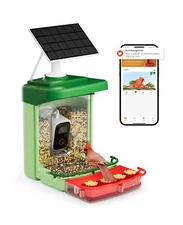 Smart Bird Feeder with Camera Solar Powered 2 in 1, Only 2.4G WiFi ... Fast Ship