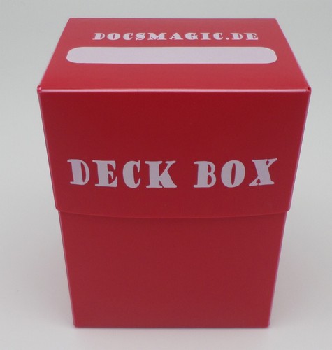 Docsmagic.de De Deck Box + 100 Mat Red Sleeves Estándar - Caja de cartas y fundas para cartas - Imagen 6 de 7