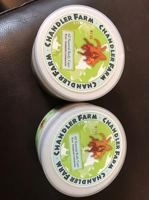 LOT Of 2 Chandler Farm Mias Cranberry & Mandarian Body Butter 7oz VHTF